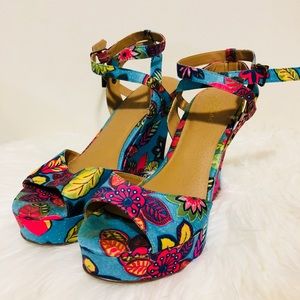 zodiac colorful wedges - women’s size 8